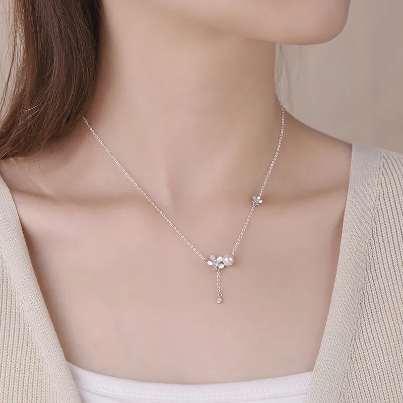CLARKIA FLOWER 999 Fine Silver Necklaces Women's-1