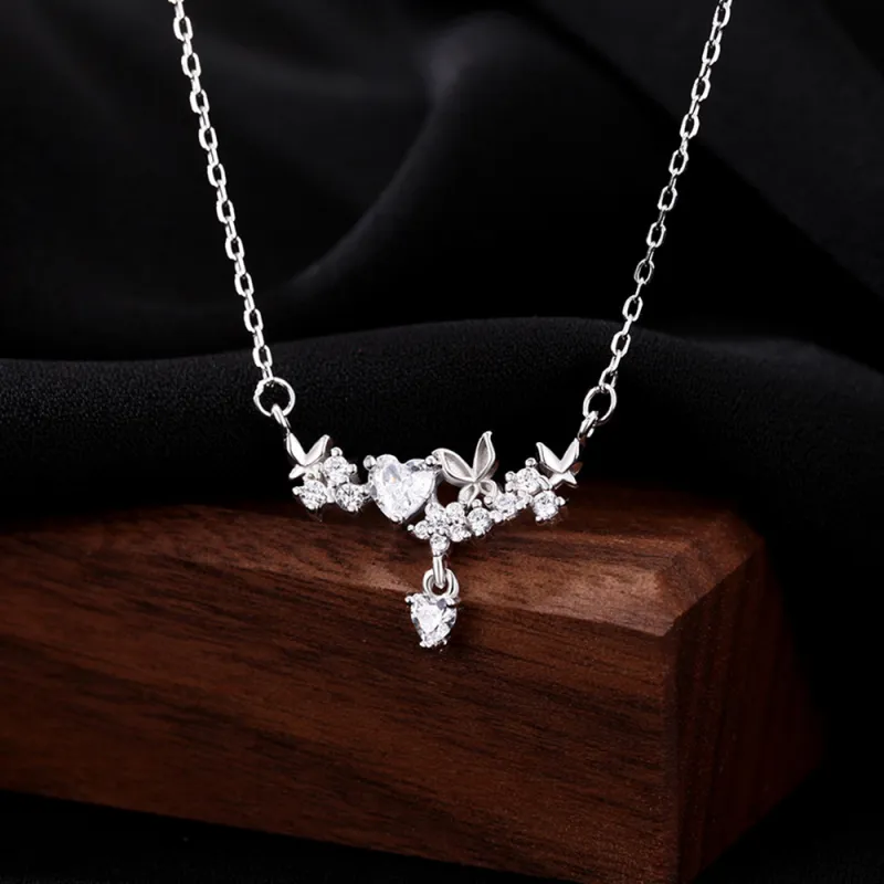 CLARKIA FLOWER S999 Fine Silver Necklaces Women's-5