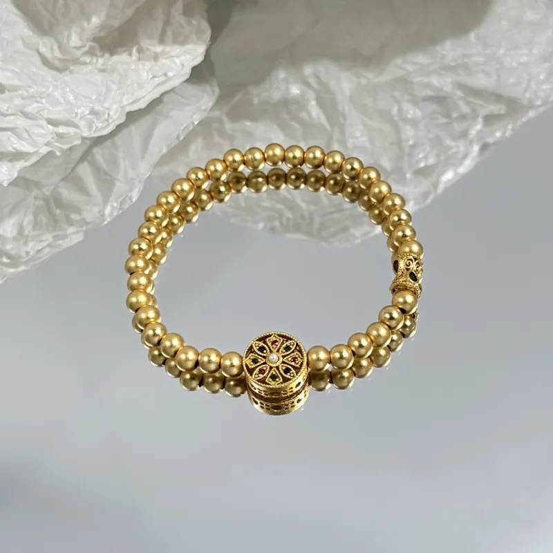 CLARKIA FLOWER Gold Plated Copper Bracelets Women's-6