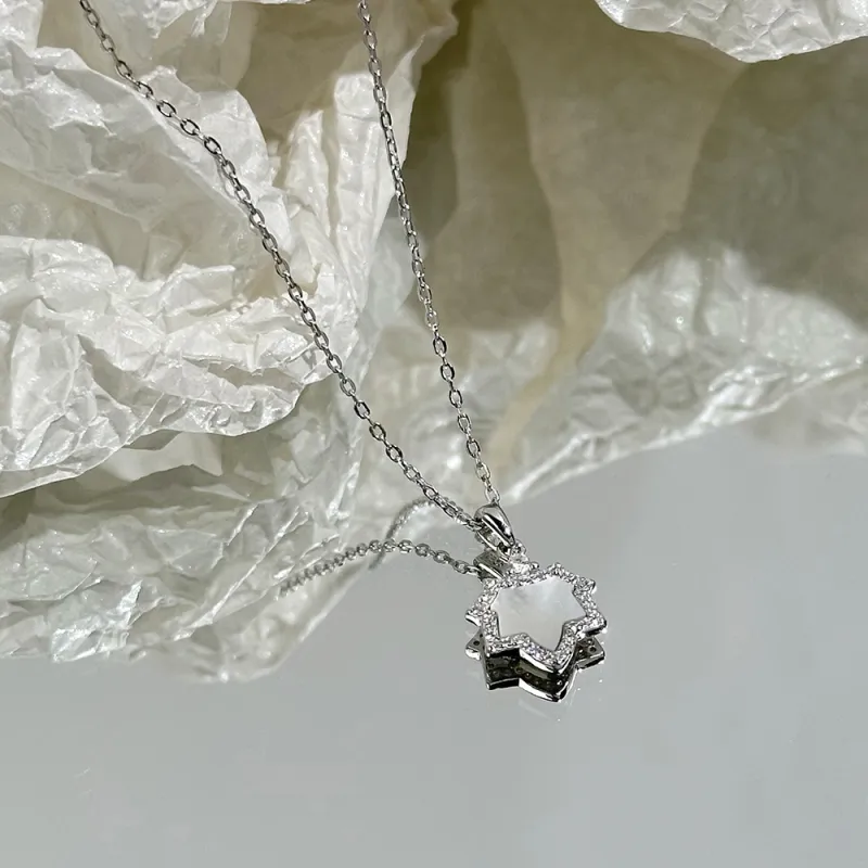 CLARKIA FLOWER 925 Sterling Silver Necklaces Women's-5