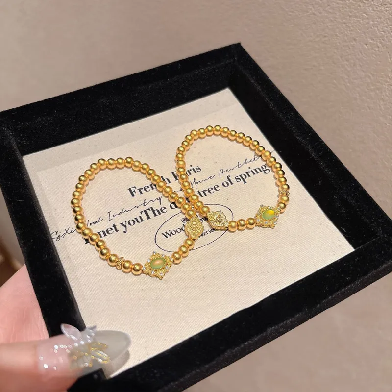 CLARKIA FLOWER Gold Plated Copper Bracelets Women's-6