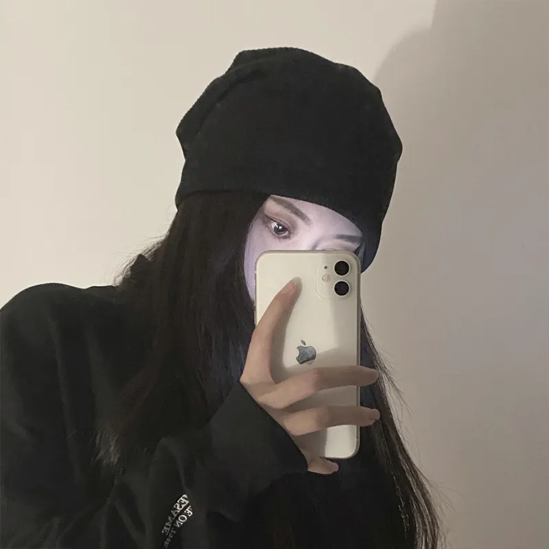 CLARKIA FLOWER Cotton Beanies Unisex-4