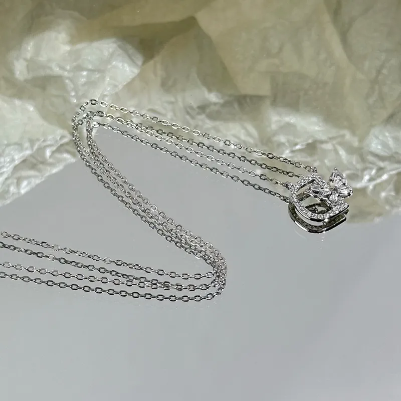 CLARKIA FLOWER 925 Sterling Silver Necklaces Women's-5