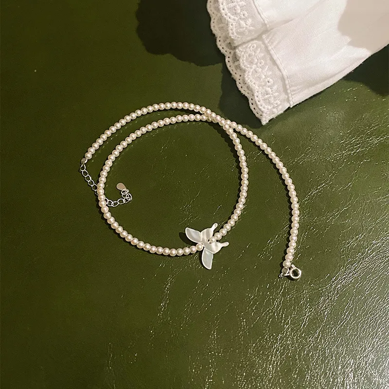 CLARKIA FLOWER 925 Sterling Silver Necklaces Women's-5