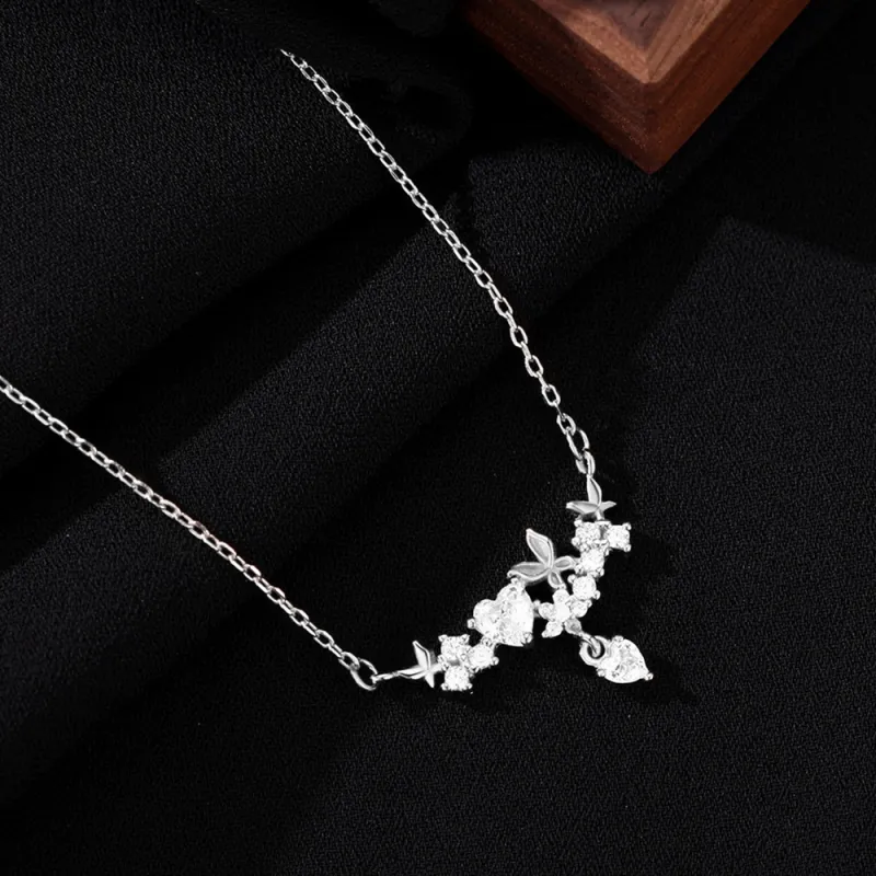 CLARKIA FLOWER S999 Fine Silver Necklaces Women's-4
