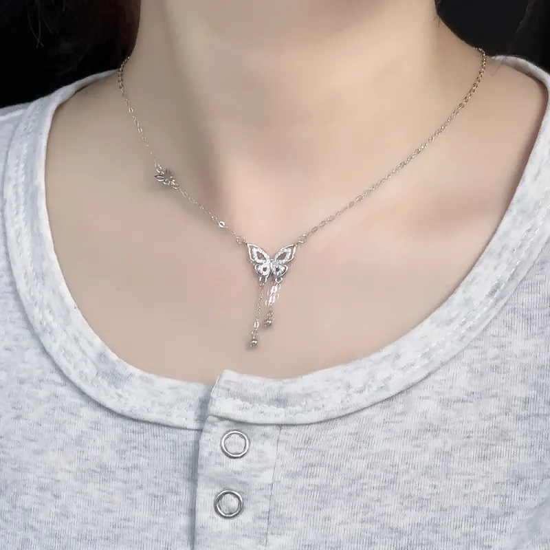 CLARKIA FLOWER 925 Sterling Silver Necklaces Women's-4