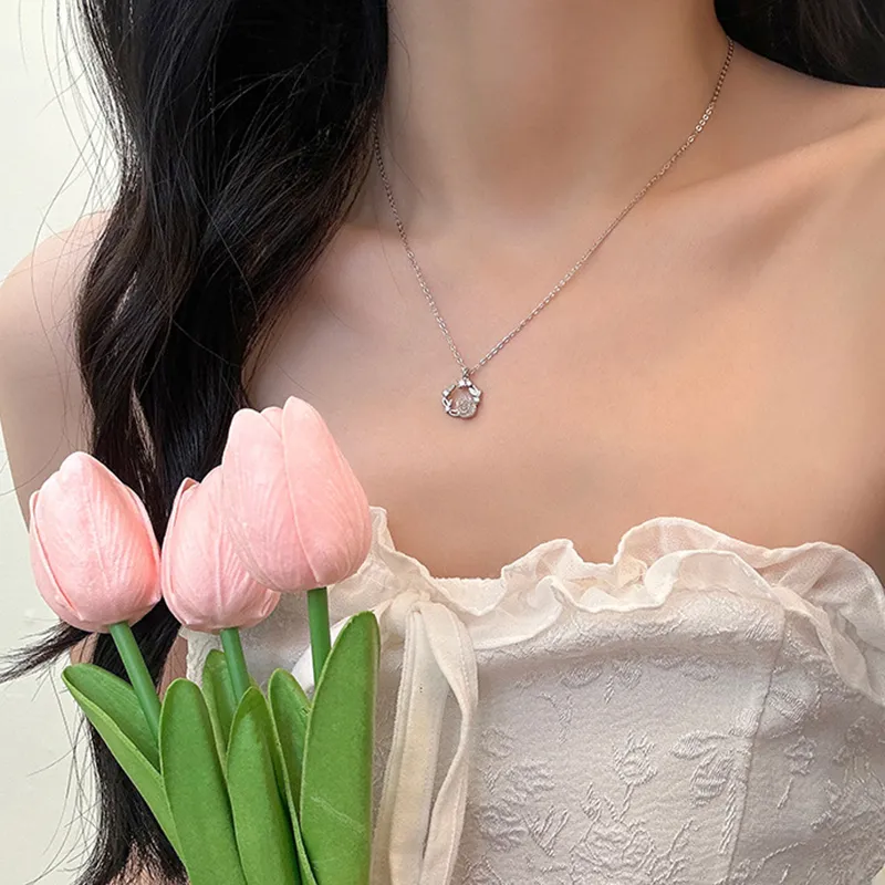 CLARKIA FLOWER 999 Fine Silver Necklaces Women's-1