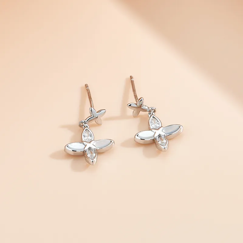 CLARKIA FLOWER 925 Sterling Silver Earrings Women's-5
