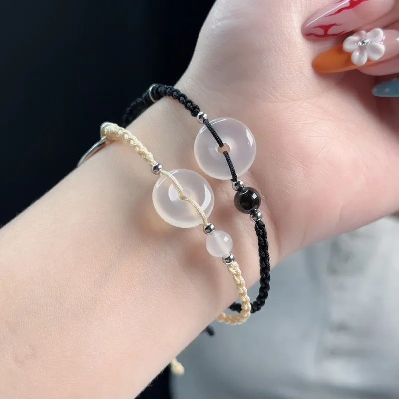 CLARKIA FLOWER Chalcedony Bracelets Unisex-5
