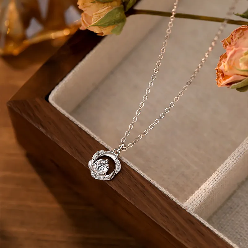 CLARKIA FLOWER S999 Fine Silver Necklaces Women's-5