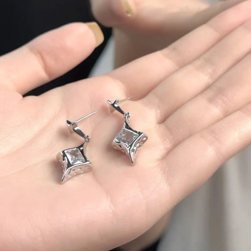 CLARKIA FLOWER 925 Silver Needles Earrings Women's-3
