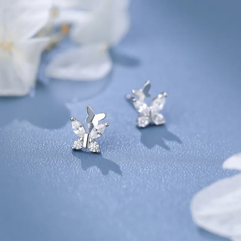 CLARKIA FLOWER 999 Fine Silver Stud Earrings Women's-4