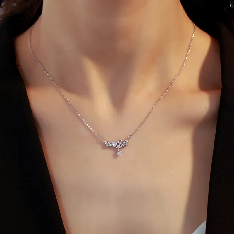 CLARKIA FLOWER S999 Fine Silver Necklaces Women's-3