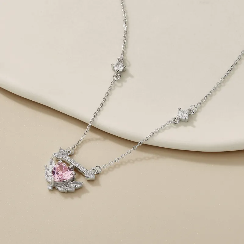 CLARKIA FLOWER 925 Sterling Silver Necklaces Women's-6