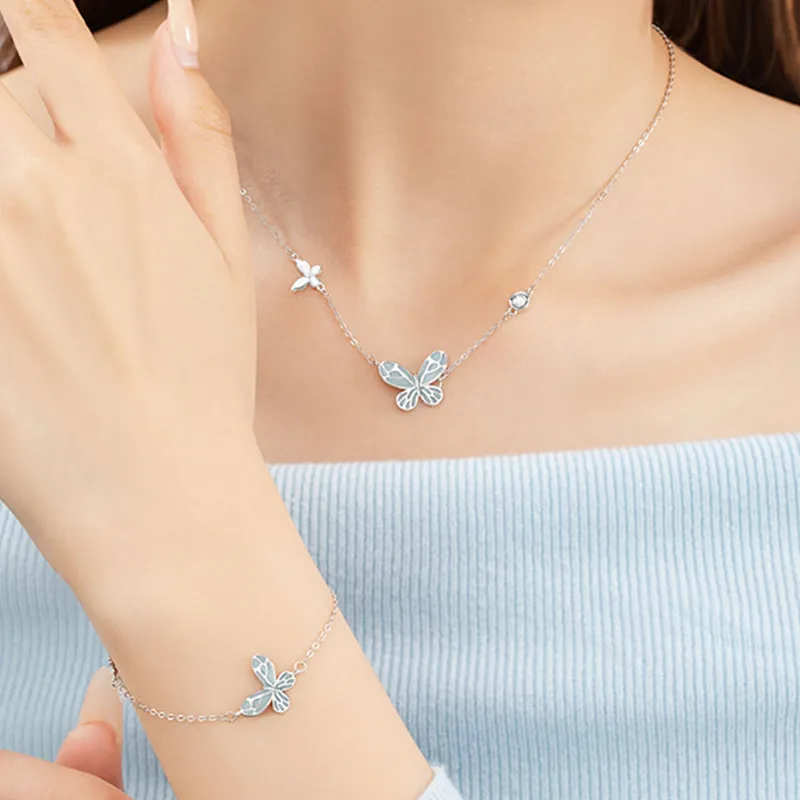 CLARKIA FLOWER S925 Silver Necklaces Women's-2