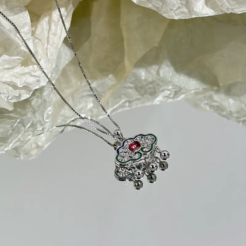 CLARKIA FLOWER 925 Sterling Silver Necklaces Women's-2