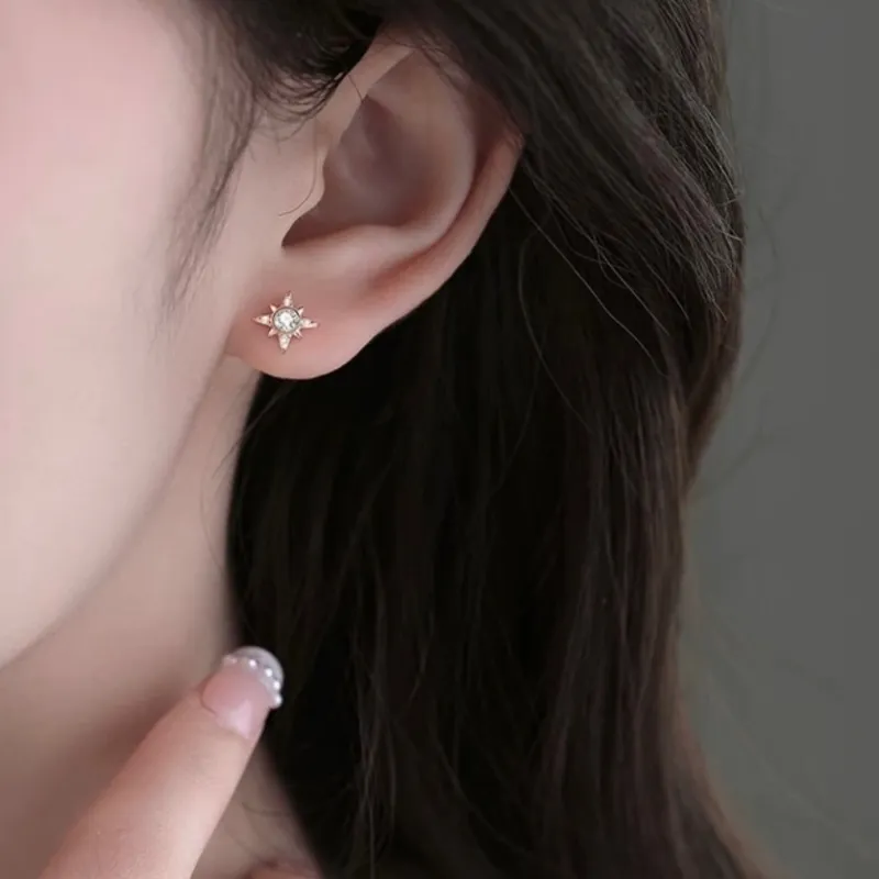 CLARKIA FLOWER Copper Stud Earrings Women's-2