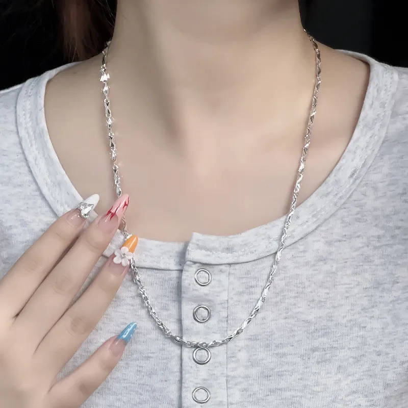 CLARKIA FLOWER 999 Fine Silver Necklaces Unisex-2