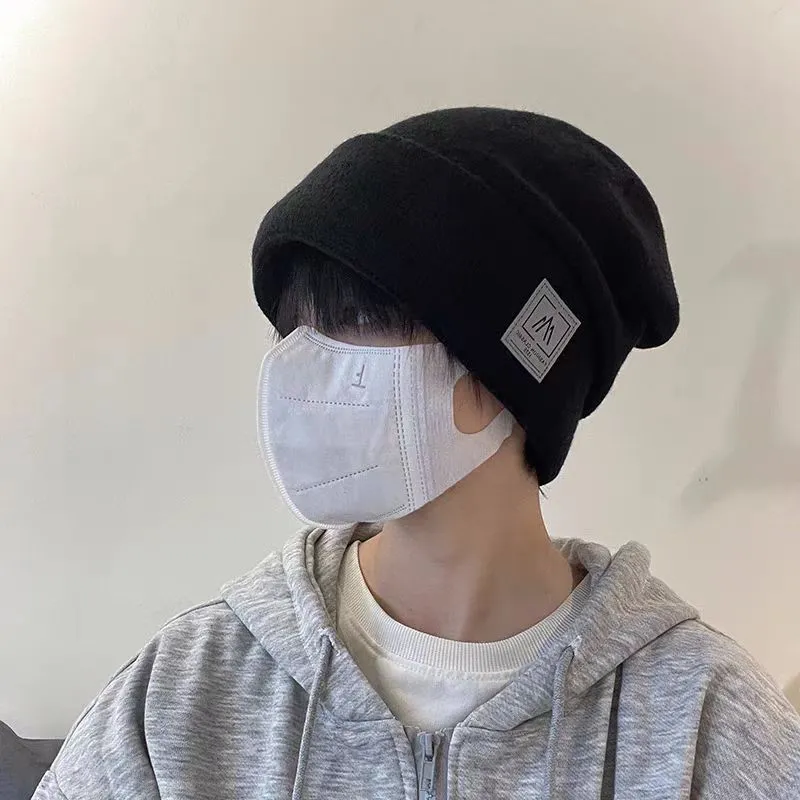 CLARKIA FLOWER Acrylic Polyamide Beanies Unisex Black-1