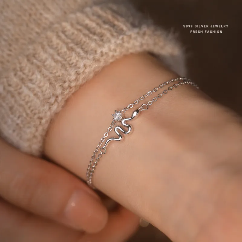 CLARKIA FLOWER S999 Fine Silver Bracelets Women's-4