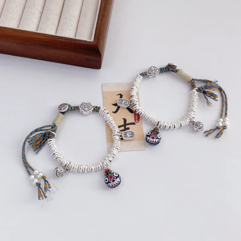 CLARKIA FLOWER 999 Fine Silver Bracelets Unisex-6
