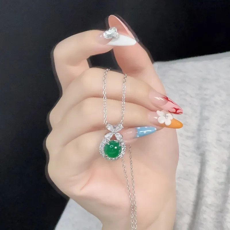 CLARKIA FLOWER Chalcedony Necklaces Women's-6