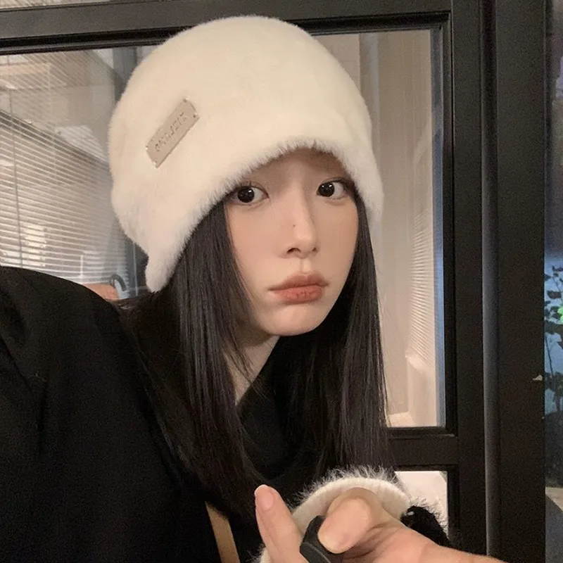 CLARKIA FLOWER Faux Rabbit Hair Beanies Women's-1