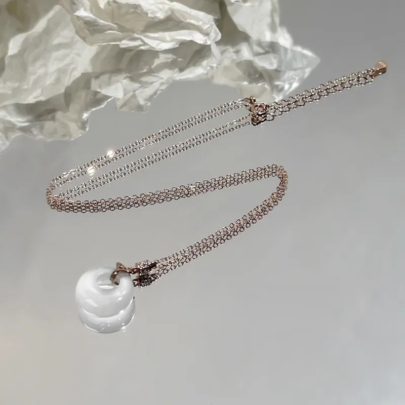 CLARKIA FLOWER Chalcedony Necklaces Women's-6