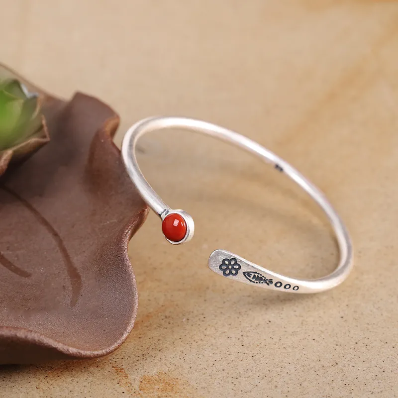 CLARKIA FLOWER 990 Silver Bangles Women's-7