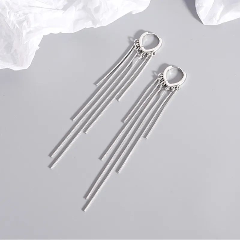 CLARKIA FLOWER 990 Silver Earrings Women's-5