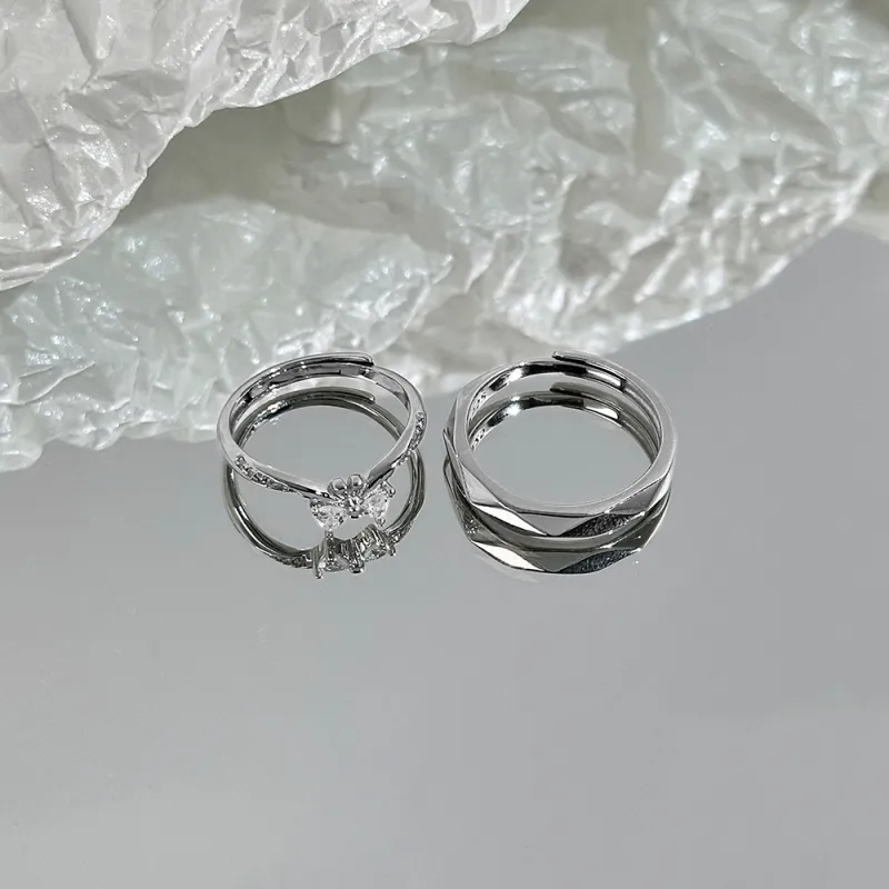 CLARKIA FLOWER S925 Silver Rings Unisex-2