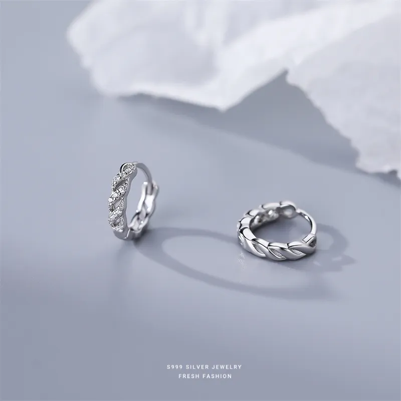 CLARKIA FLOWER S999 Fine Silver Earrings Unisex-1