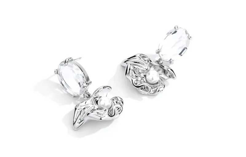 CLARKIA FLOWER Copper Stud Earrings Women's-1