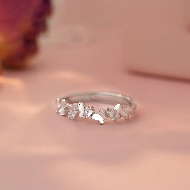 CLARKIA FLOWER 925 Sterling Silver Rings Unisex-2