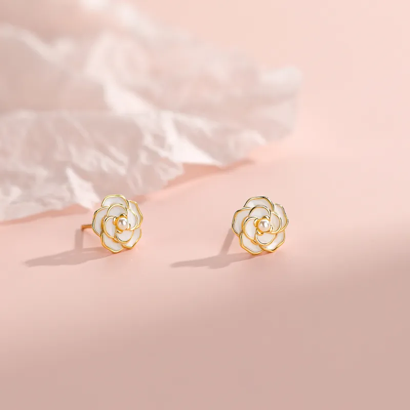 CLARKIA FLOWER 925 Sterling Silver Stud Earrings Women's-2