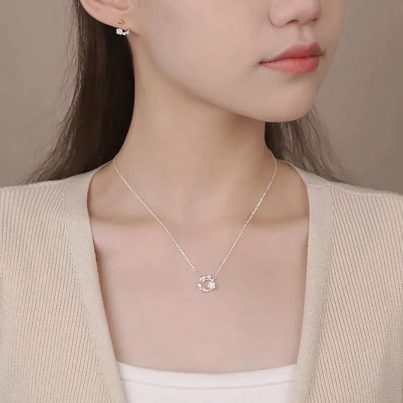 CLARKIA FLOWER S999 Fine Silver Necklaces Unisex-5