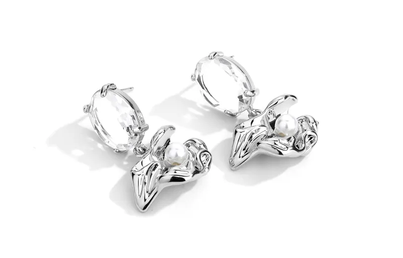 CLARKIA FLOWER Copper Stud Earrings Women's-2