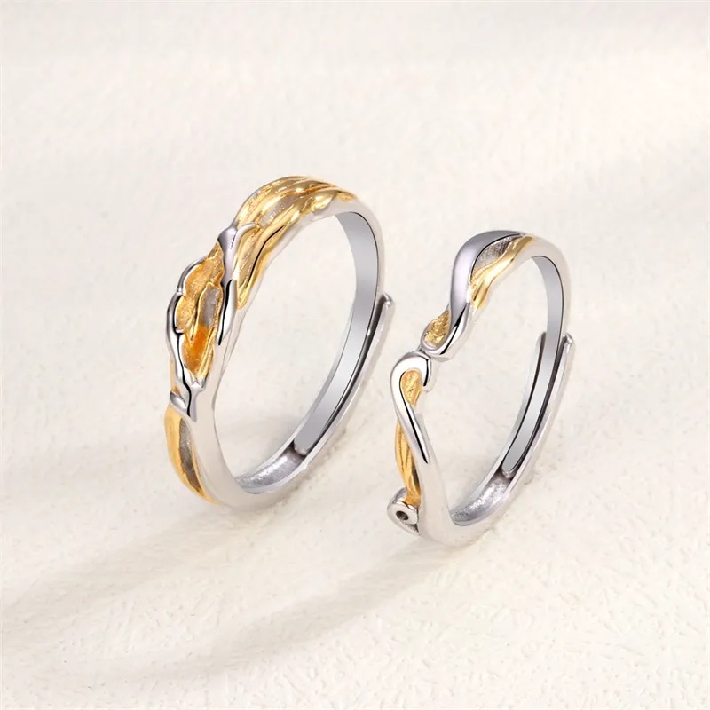 CLARKIA FLOWER S999 Fine Silver Rings Unisex-5