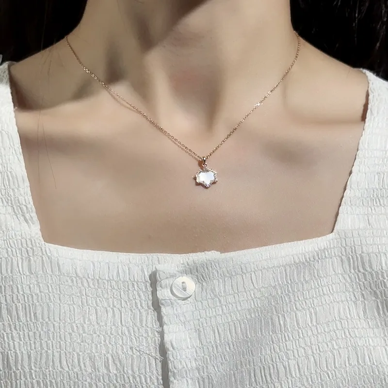 CLARKIA FLOWER 925 Sterling Silver Necklaces Women's-1