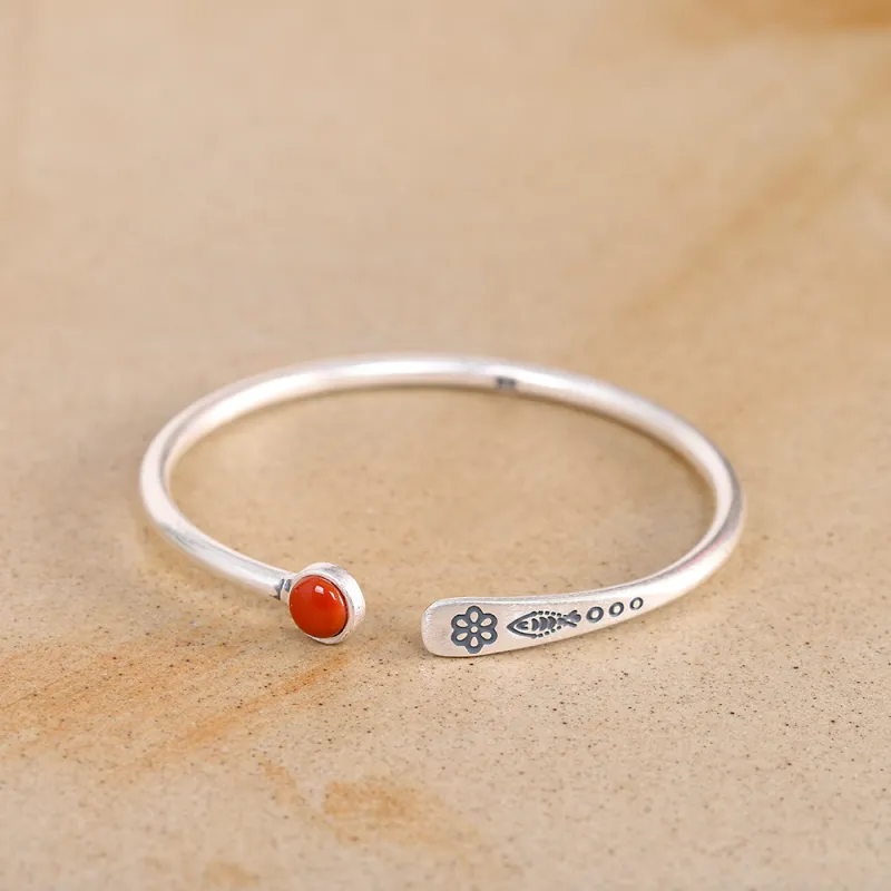 CLARKIA FLOWER 990 Silver Bangles Women's-4