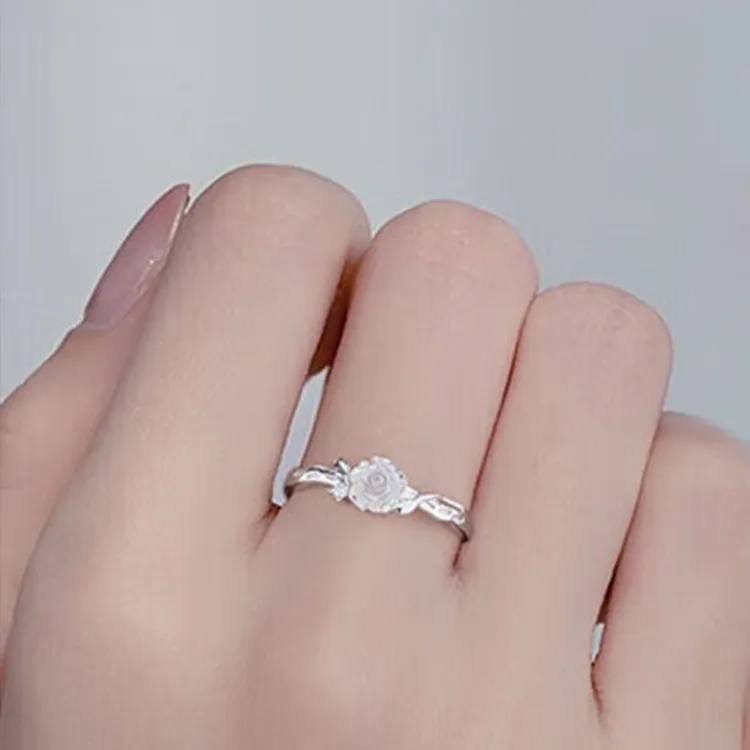 CLARKIA FLOWER S999 Fine Silver Rings Women's-7