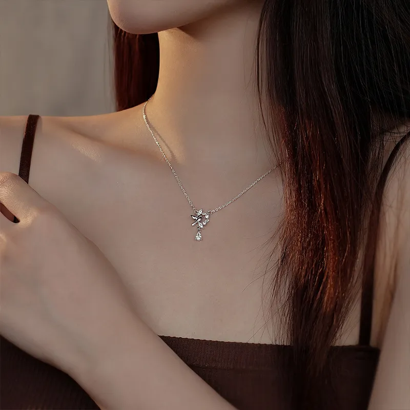 CLARKIA FLOWER S999 Fine Silver Necklaces Women's-4