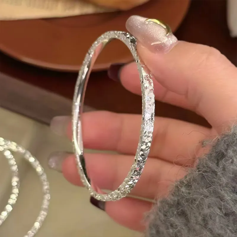 CLARKIA FLOWER 999 Fine Silver Bangles Women's-6