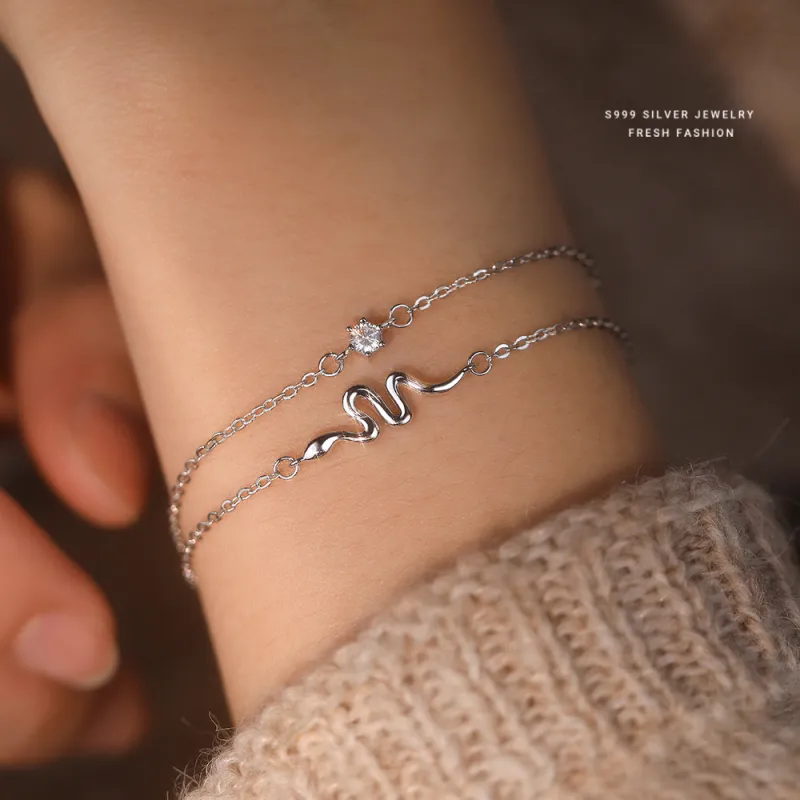 CLARKIA FLOWER S999 Fine Silver Bracelets Women's-5