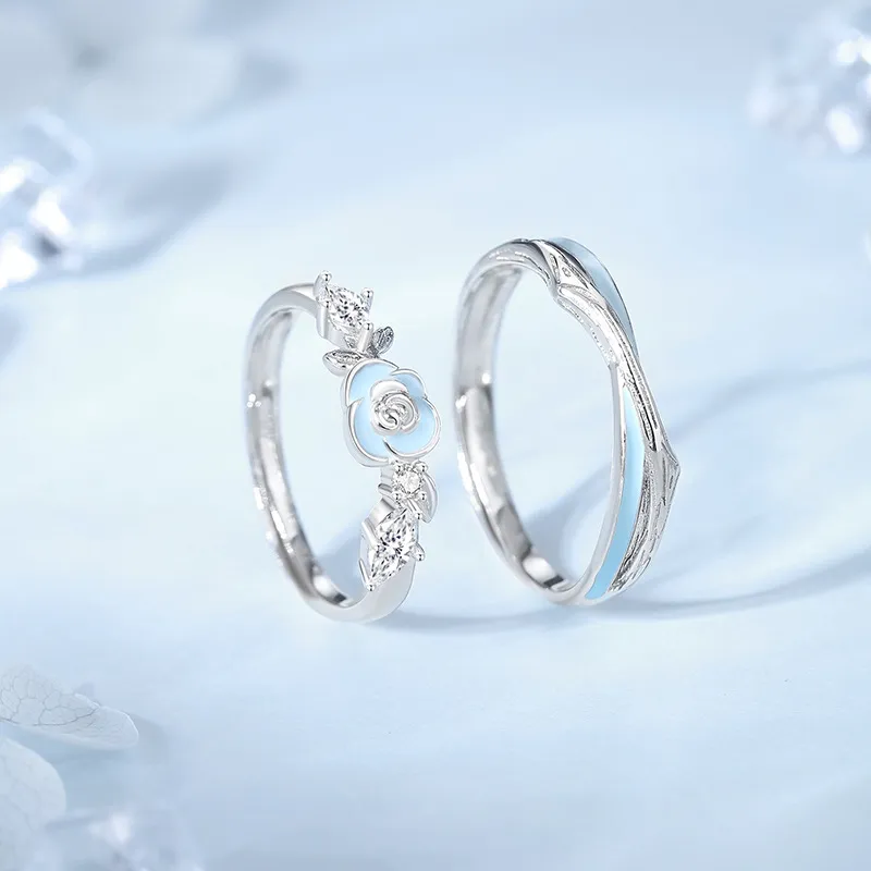 CLARKIA FLOWER S925 Silver Rings Unisex-3