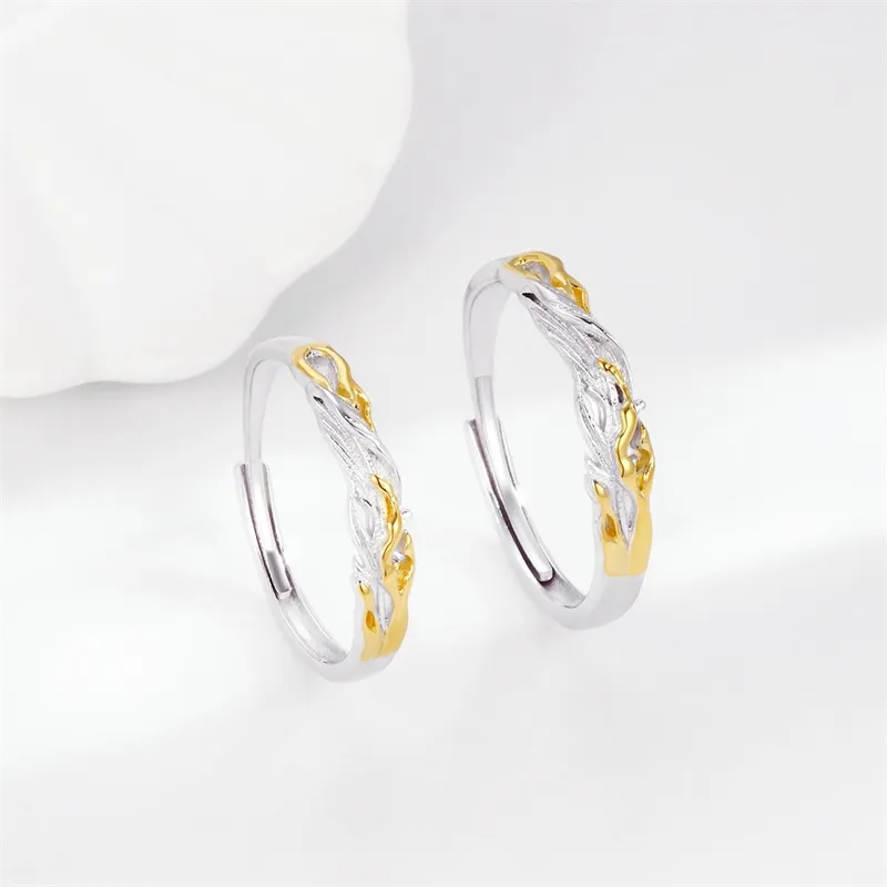 CLARKIA FLOWER S999 Fine Silver Rings Unisex-4