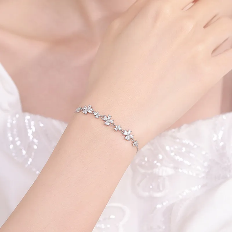 CLARKIA FLOWER S925 Silver Bracelets Women's-2