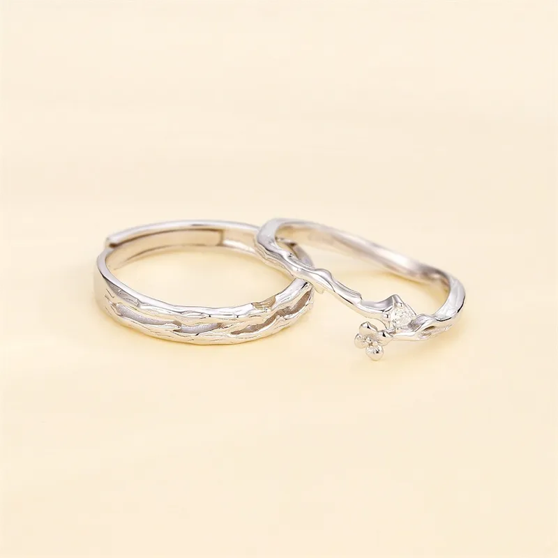CLARKIA FLOWER S999 Fine Silver Rings Unisex-8