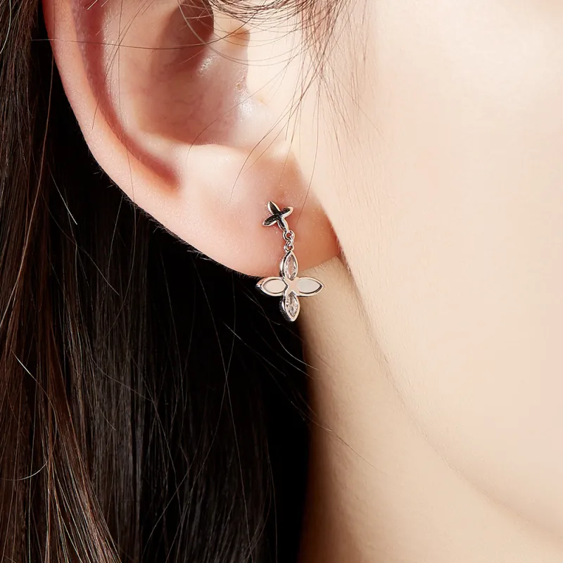 CLARKIA FLOWER 925 Sterling Silver Earrings Women's-3