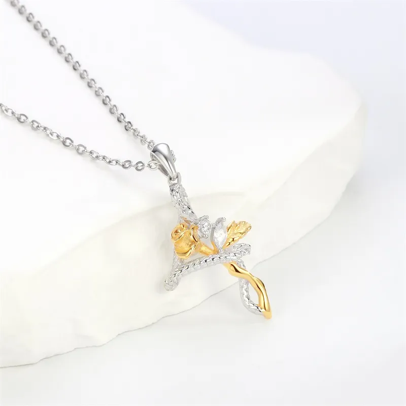 CLARKIA FLOWER S999 Fine Silver Necklaces Women's-5